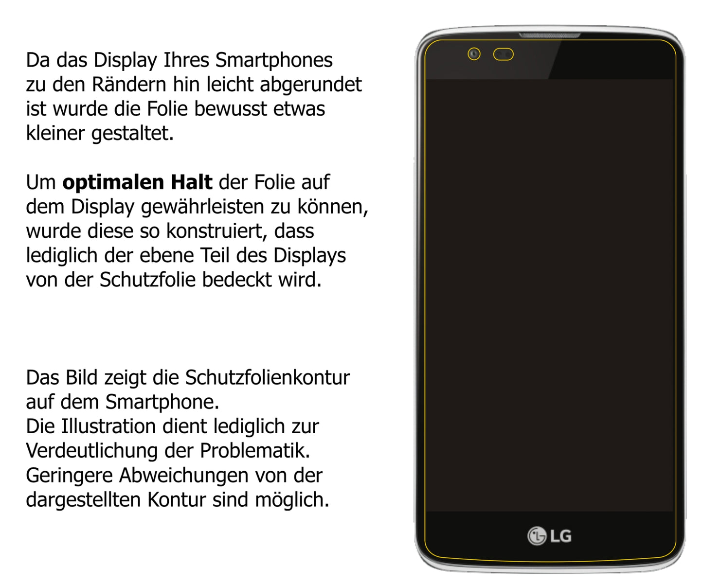 Dünne und klare Folie passend zugeschnitten für LG Phoenix 2