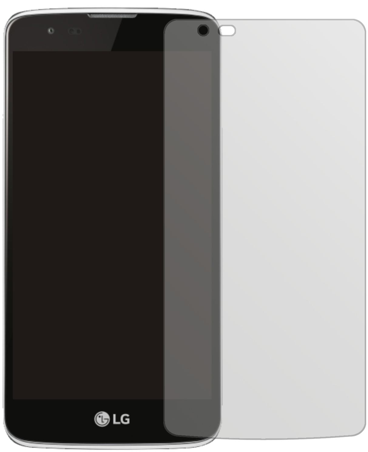 LGPhoenix 2 mit aufgebrachter dipos Displayschutzfolie, die lästige Fingerabdrücke minimiert
