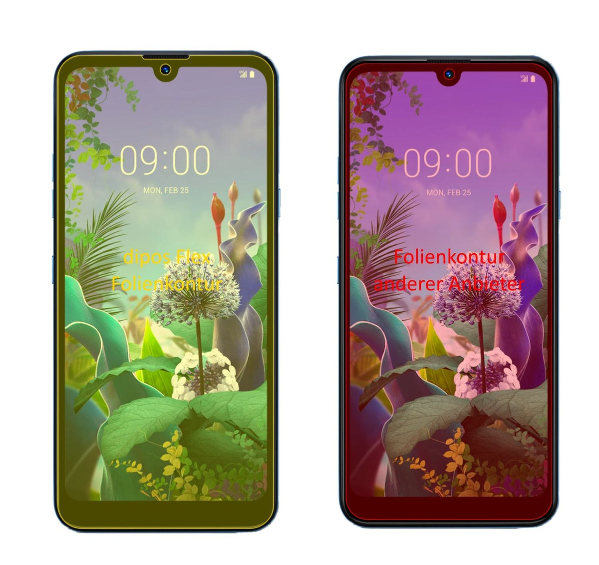 3x 3D Full Cover Schutzfolie für LG X6