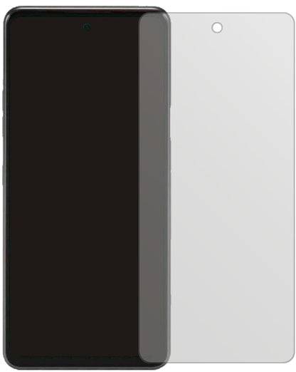 LGQ92 5G mit aufgebrachter dipos Displayschutzfolie, die lästige Fingerabdrücke minimiert