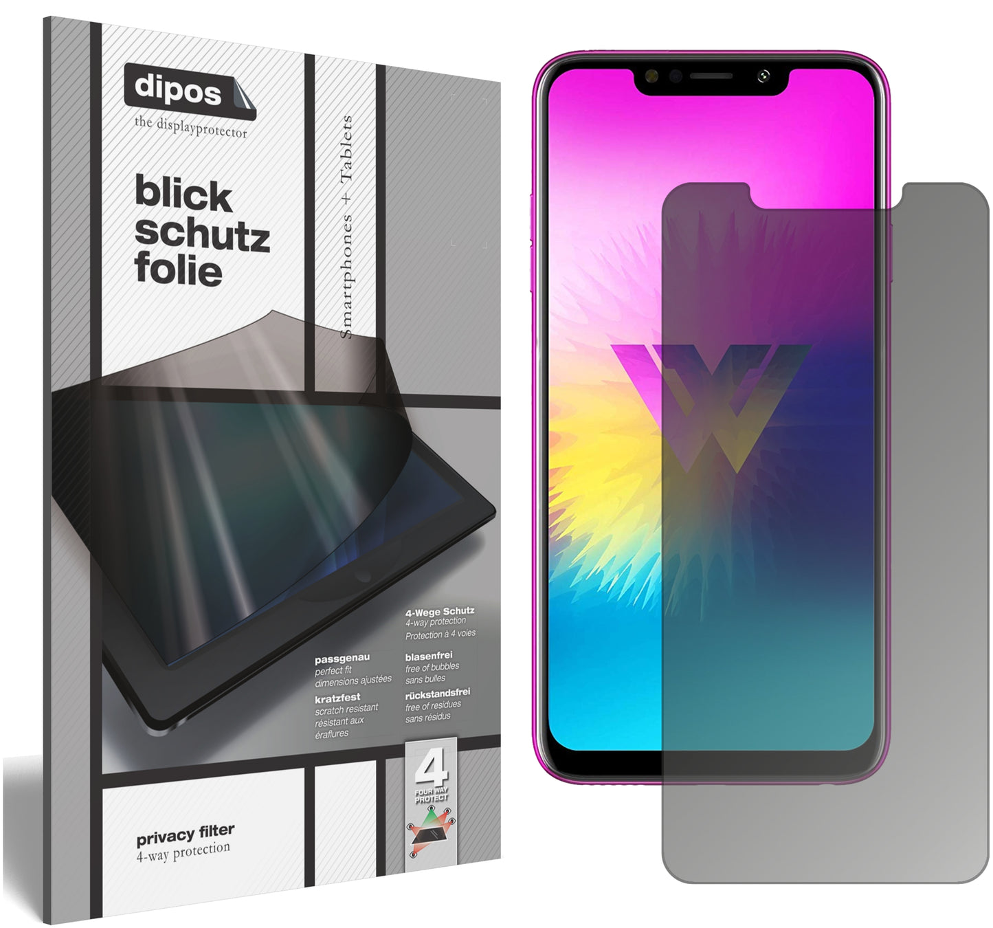 Blickschutzfolie für LG W10 matt Schutzfolie Privacy