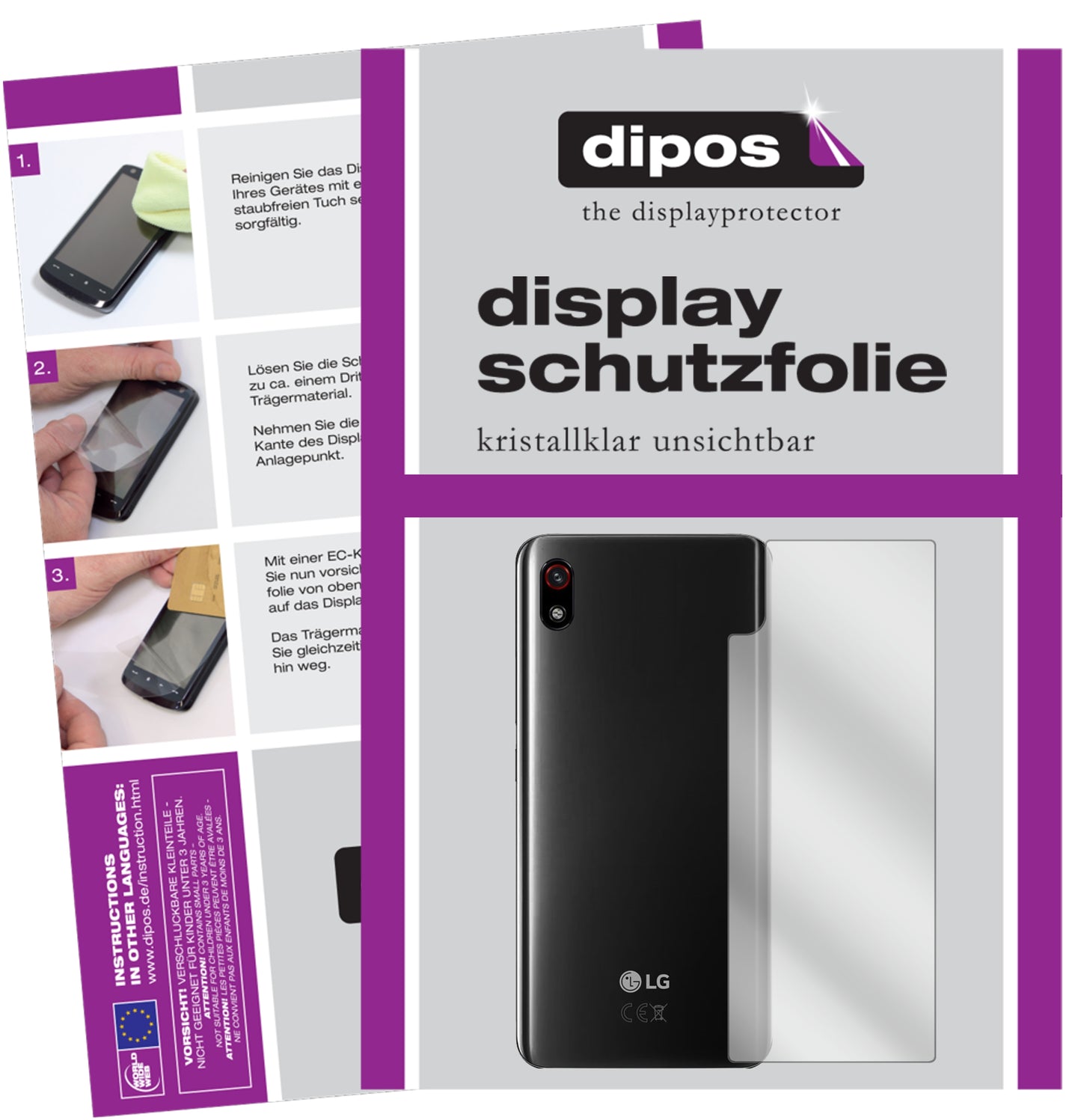 Kristallklare, dünne Schutzfolie: Kratzfest & passgenau für LG-W10 Alpha Rückseite