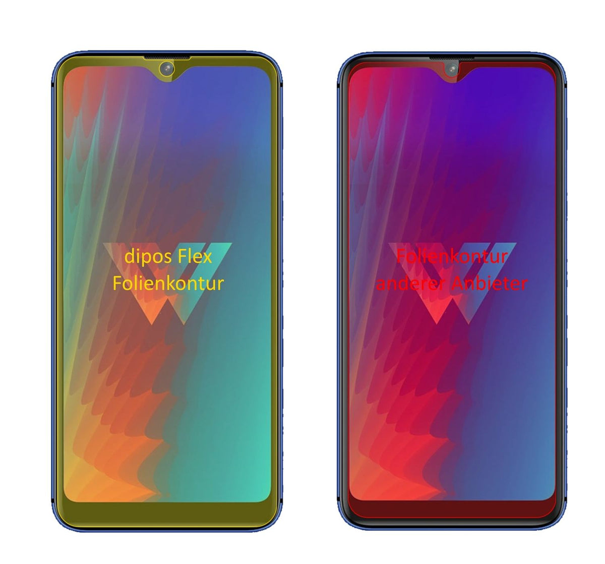 2x 3D Full Cover Schutzfolie für LG W30