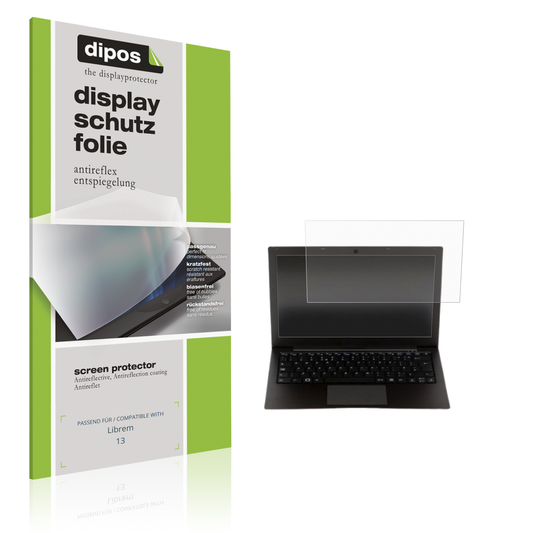 Matte Displayschutzfolie von dipos passend für librem13, präziser Zuschnitt und blasenfrei montiert