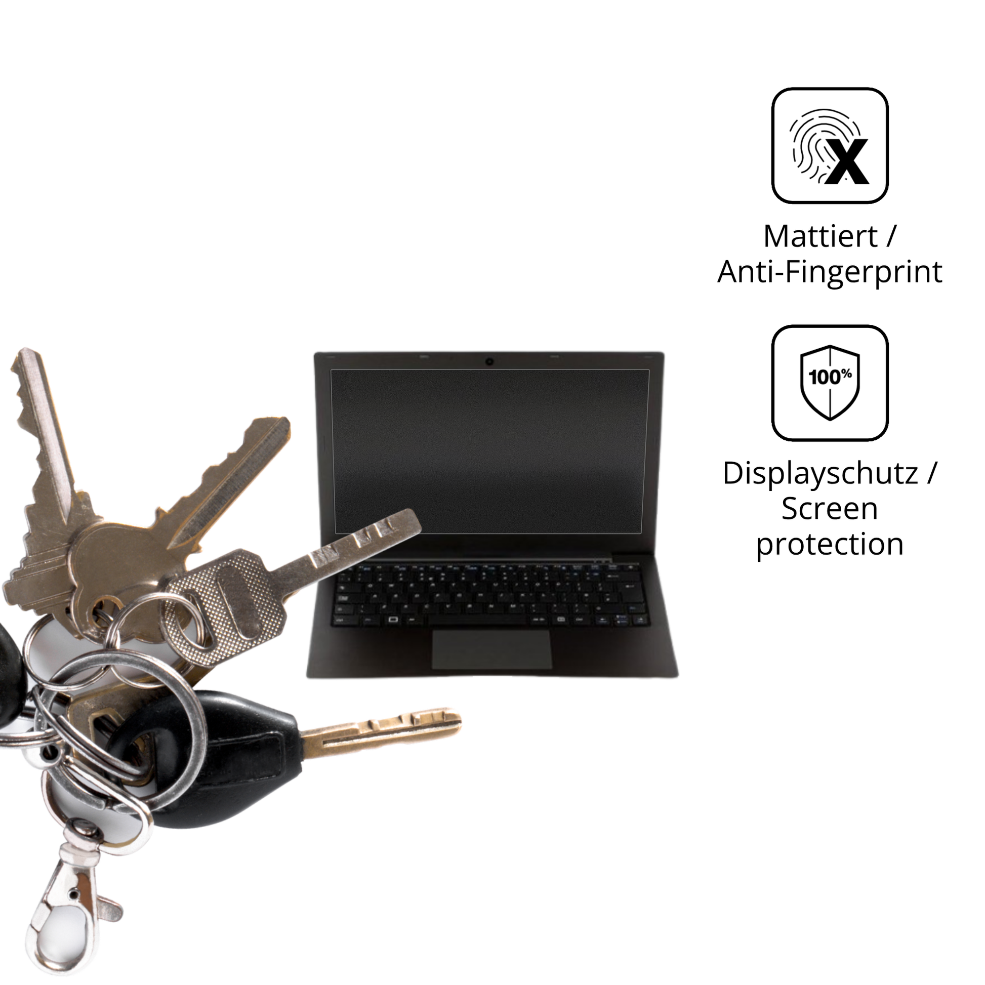 dipos Displayschutz für librem13, mattierte Oberfläche, Blickschutzfilter und perfekter Passform