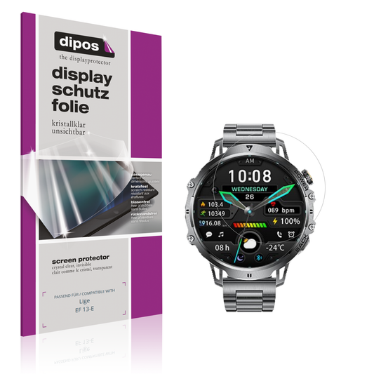 Klare Displayschutzfolie von dipos passend für ligeef 13-e, präziser Zuschnitt und blasenfrei montiert