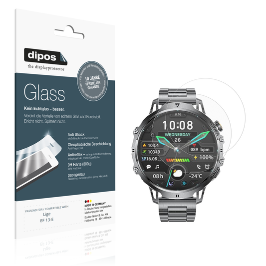 Matte Displayschutzfolie von dipos passend für ligeef 13-e, 9H kratzfest und blasenfrei montiert