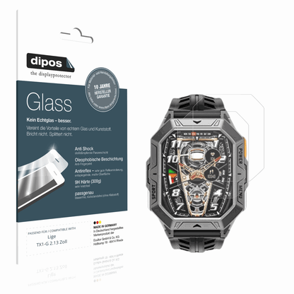 Matte Displayschutzfolie von dipos passend für ligetx1-g 2.13 zoll, 9H kratzfest und blasenfrei montiert