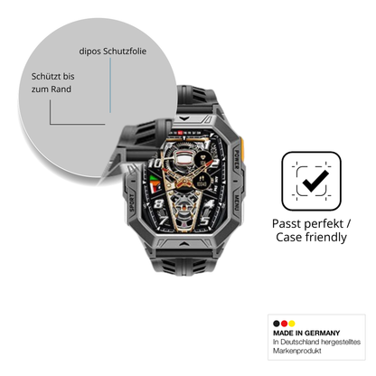 Besonders flexibler Displayschutz mit Anti-Shock-Schicht im Materialmix