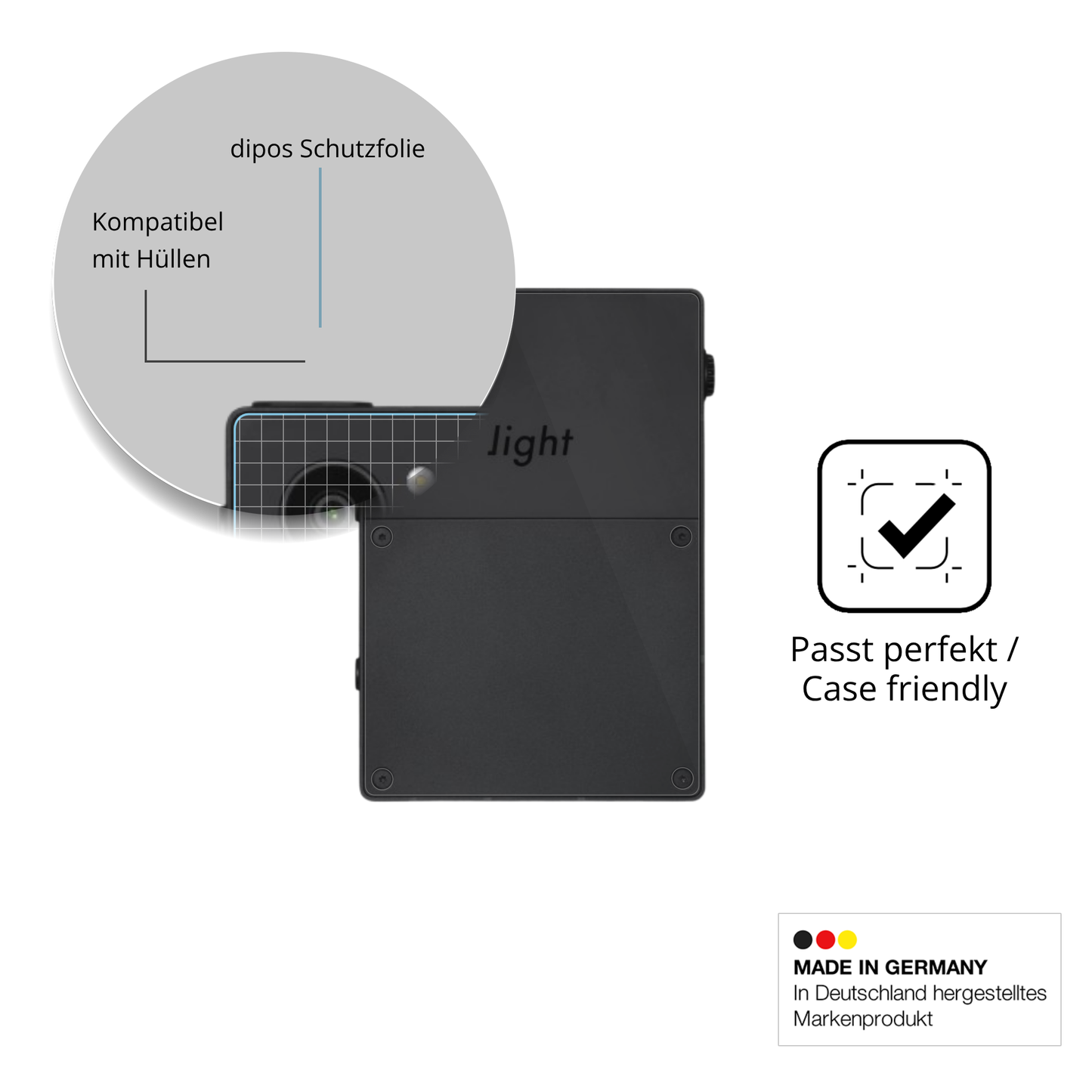 4x Schutzfolie klar für Light Phone 3 Rückseite Display-Schutzfolie