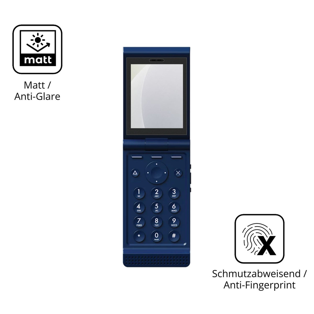 4x Schutzfolie matt für Light Phone Light Flip Display-Schutzfolie