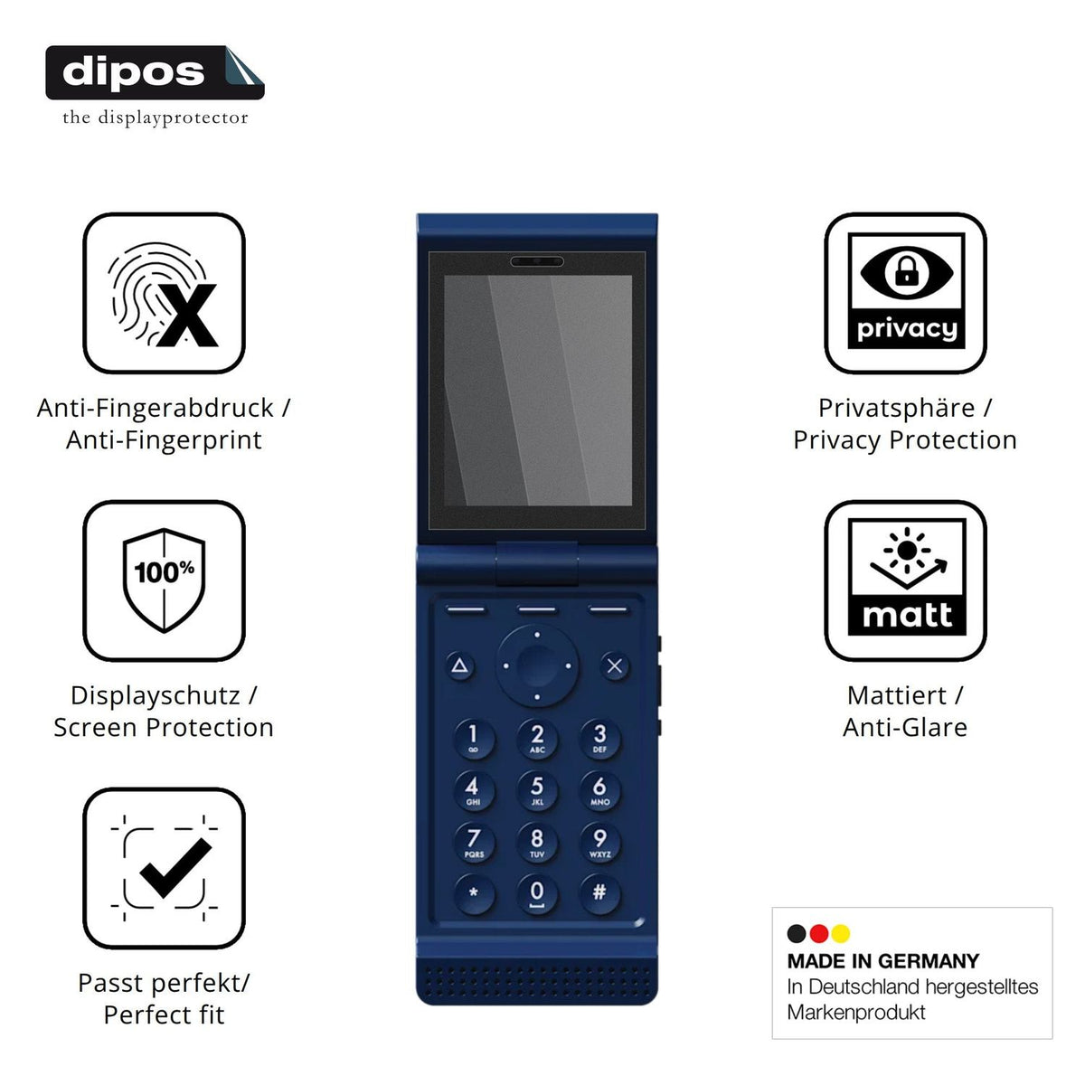 Blickschutzfolie für Light Phone Light Flip matt Schutzfolie Privacy