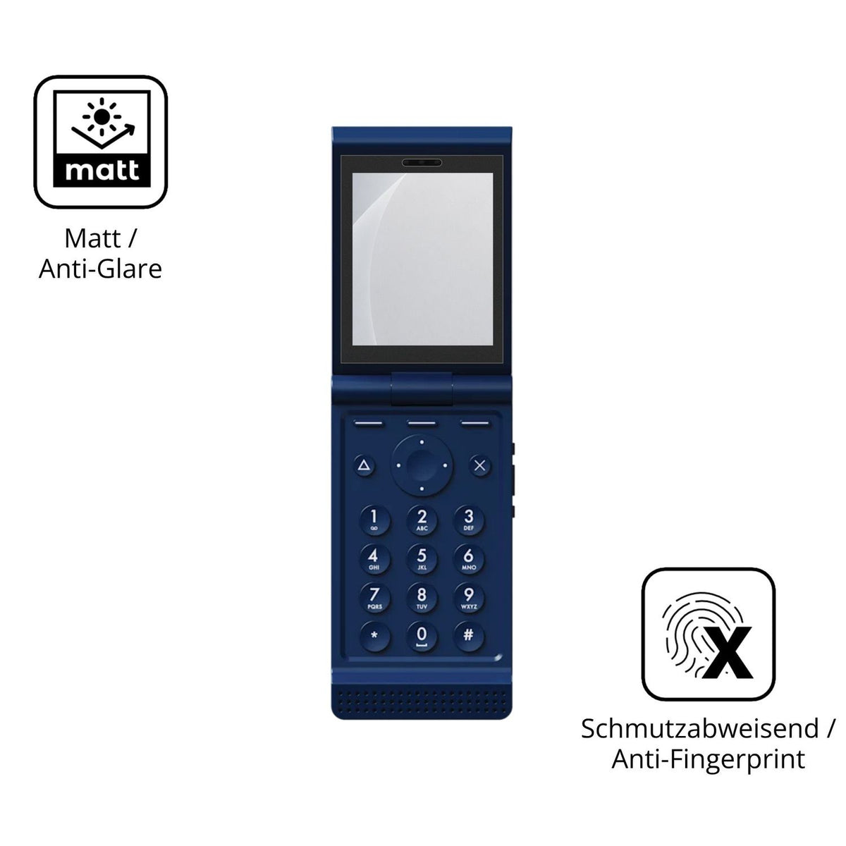 2x 9H Schutzfolie matt für Light Phone Light Flip Panzerfolie