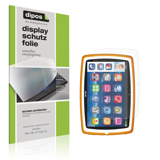 Matte Displayschutzfolie von dipos passend für Lisciani Mio Tab 10 Tutor XL, präziser Zuschnitt und blasenfrei montiert