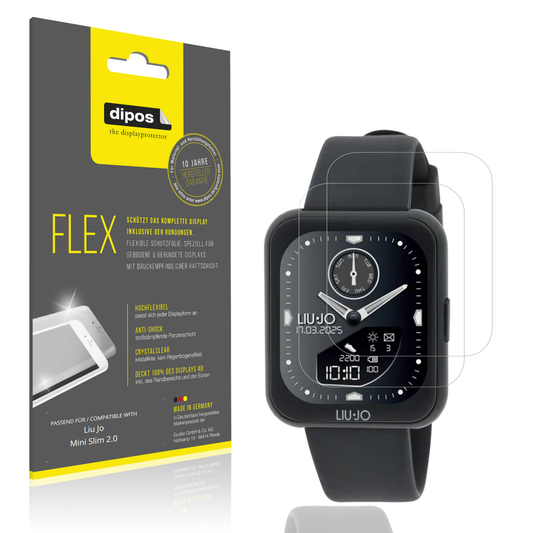 Klare Displayschutzfolie von dipos passend für Liu Jo Mini Slim 2.0, 100% Displayabdeckung und blasenfreie Montage