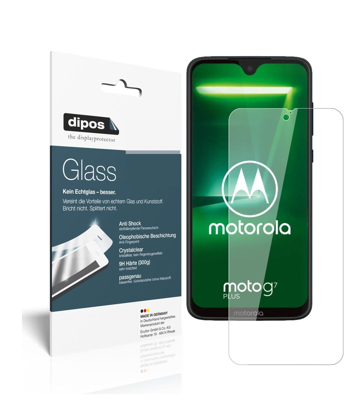 1x 9H Schutzfolie für Motorola Moto G7 Plus Panzerfolie