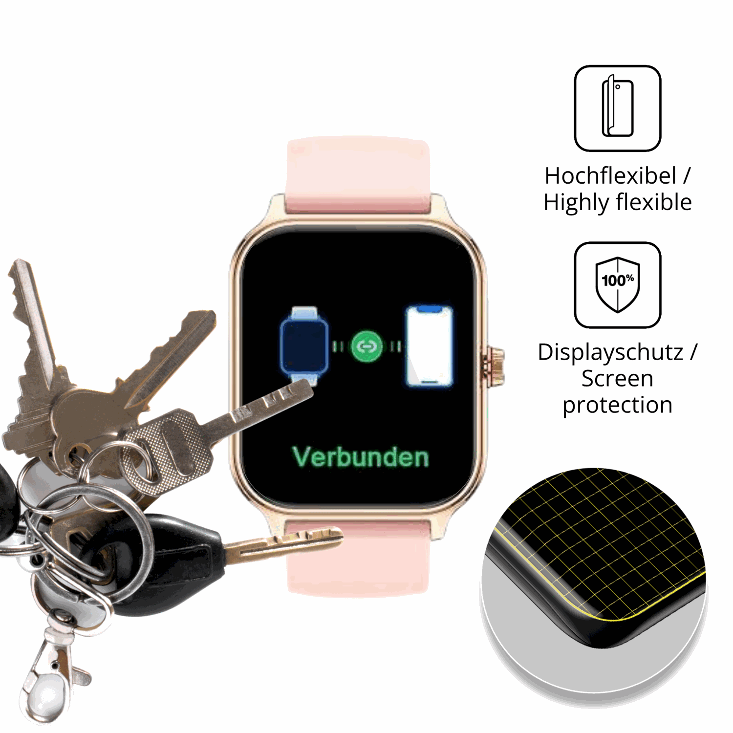 dipos Displayschutz für LODIMEKE P133 1.96, transparente Oberfläche, geringe Dicke und perfekte Passform