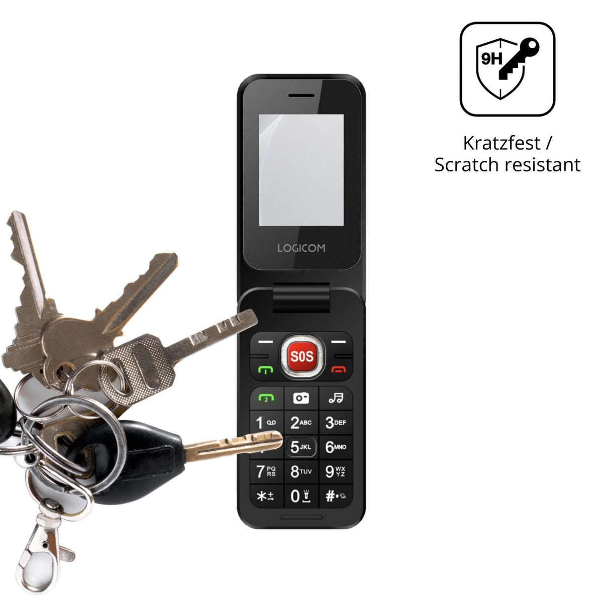dipos Displayschutz für Logicom Fleep S90, mattierte Oberfläche, robuste Festigkeit und perfekte Passform