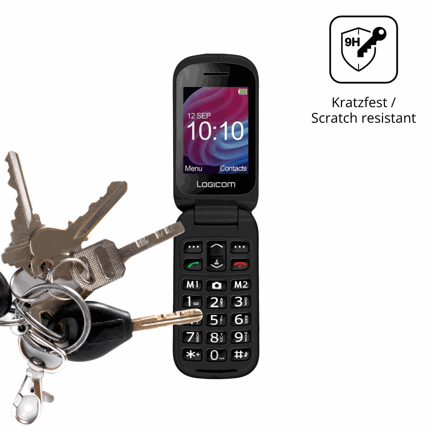 dipos Displayschutz für Logicom Fleep XL, transparente Oberfläche, perfekte Passform auch für die Rundungen
