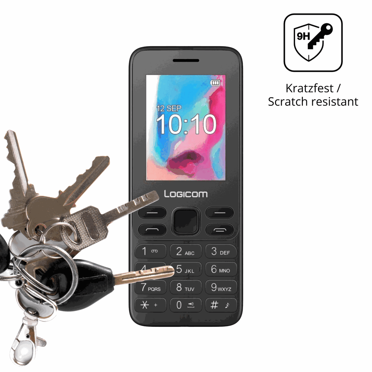 dipos Displayschutz für Logicom Kay 243, mattierte Oberfläche, robuste Festigkeit und perfekte Passform