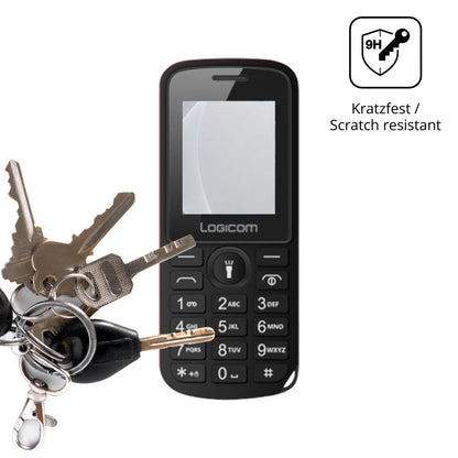 dipos Displayschutz für Logicom L-195, mattierte Oberfläche, robuste Festigkeit und perfekte Passform