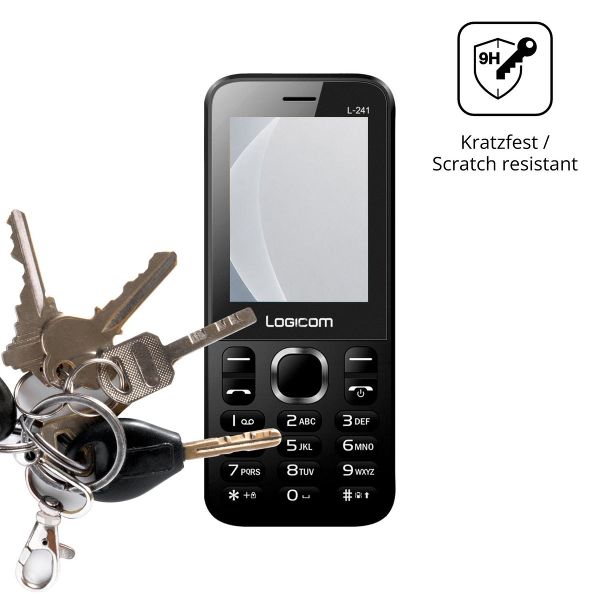 dipos Displayschutz für Logicom L-241, mattierte Oberfläche, robuste Festigkeit und perfekte Passform