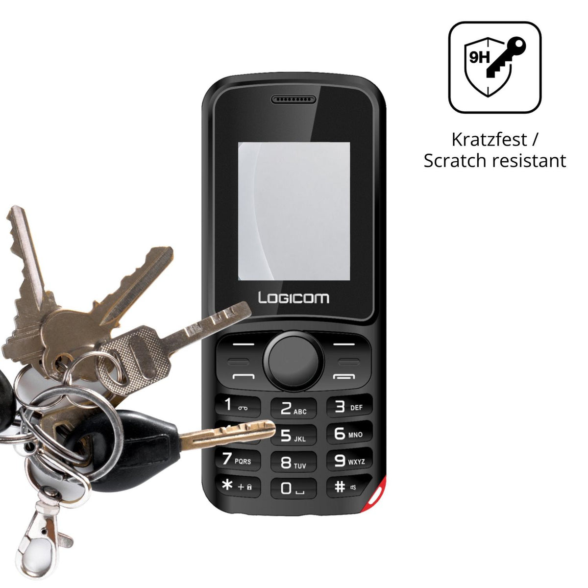 dipos Displayschutz für Logicom Le Power 170, mattierte Oberfläche, robuste Festigkeit und perfekte Passform