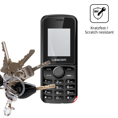 dipos Displayschutz für Logicom Le Power 170, mattierte Oberfläche, robuste Festigkeit und perfekte Passform