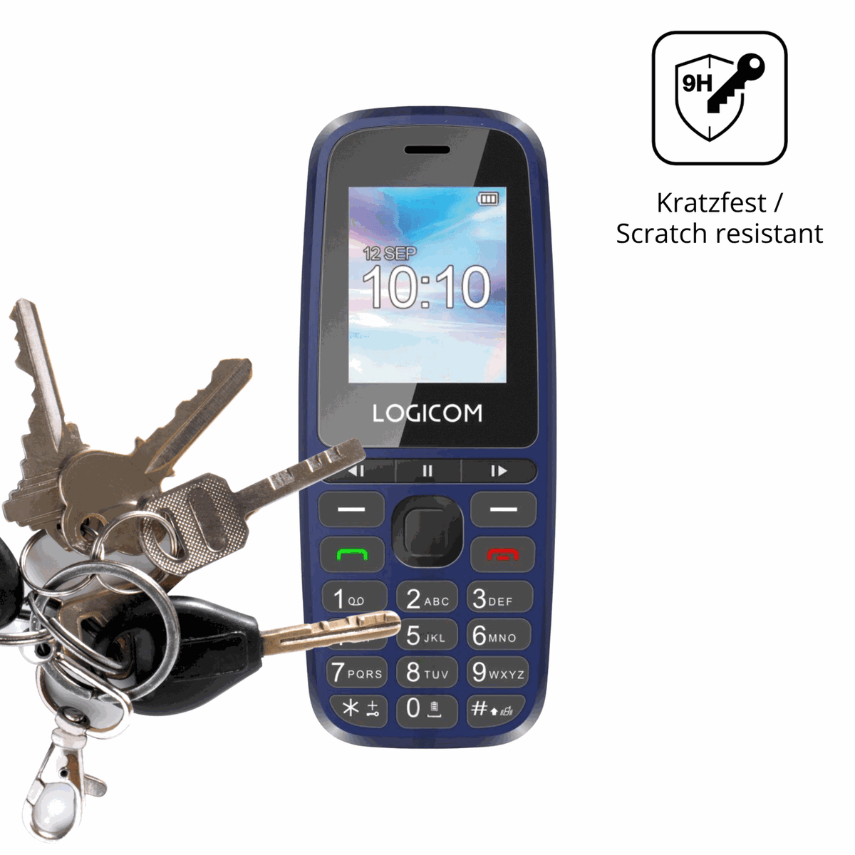 dipos Displayschutz für Logicom P199e, mattierte Oberfläche, robuste Festigkeit und perfekte Passform