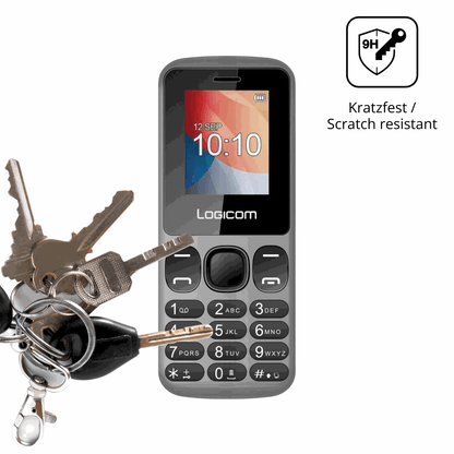 dipos Displayschutz für Logicom Posh 186, transparente Oberfläche, perfekte Passform auch für die Rundungen
