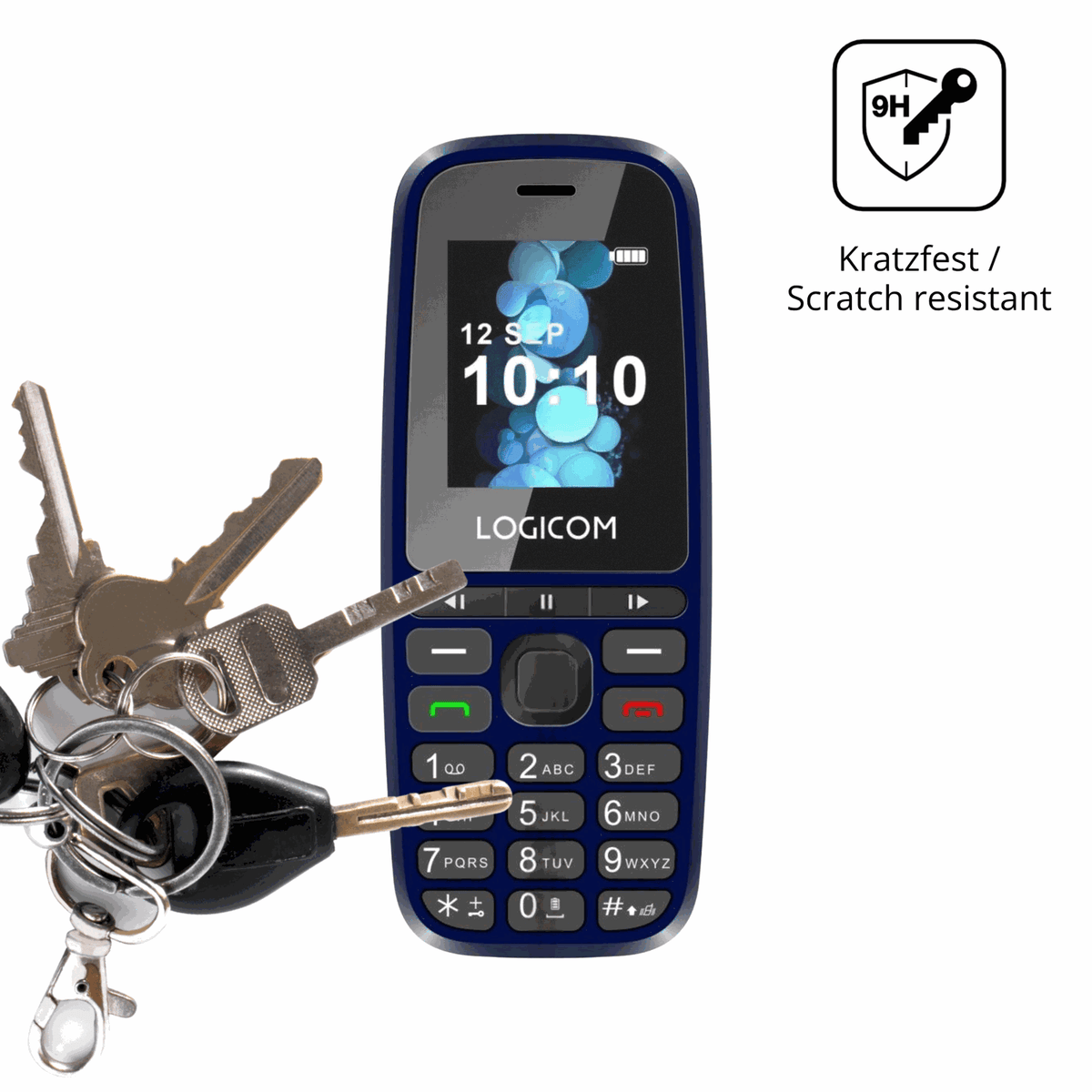 dipos Displayschutz für Logicom Posh 402, mattierte Oberfläche, robuste Festigkeit und perfekte Passform