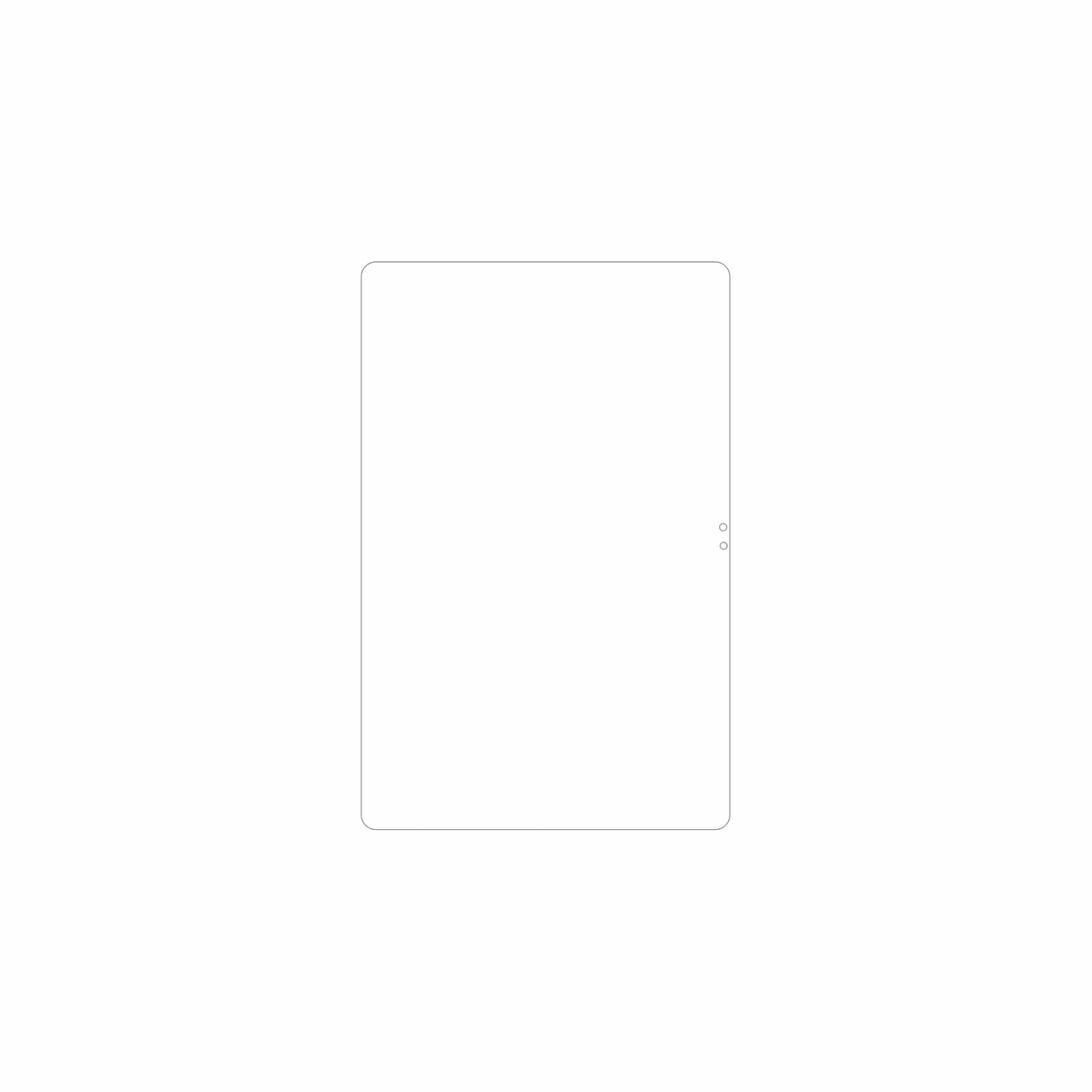 dipos Displayschutz für Logicom Tab Fold 10, mattierte Oberfläche, geringe Dicke und perfekte Passform