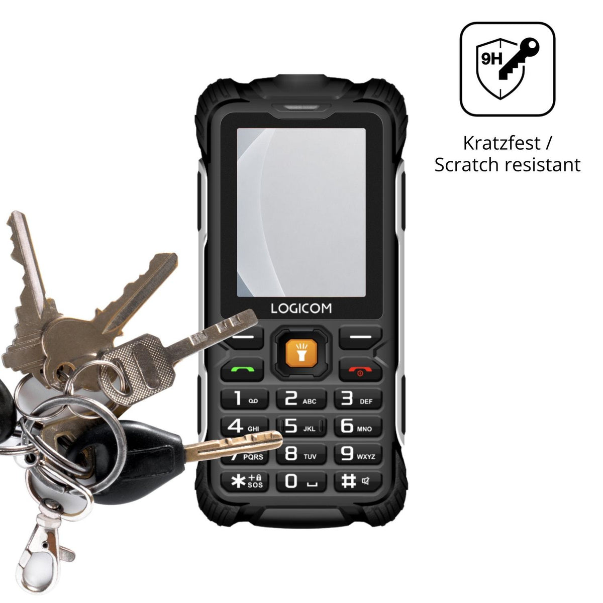 dipos Displayschutz für Logicom Xtrem 60, mattierte Oberfläche, robuste Festigkeit und perfekte Passform