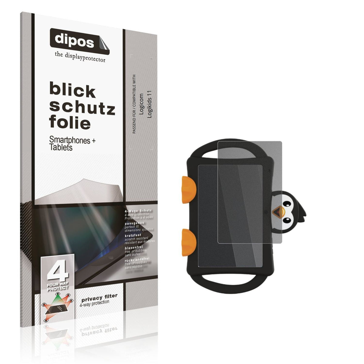Blickschutzfolie für Logicom Logikids 11 matt Schutzfolie Privacy