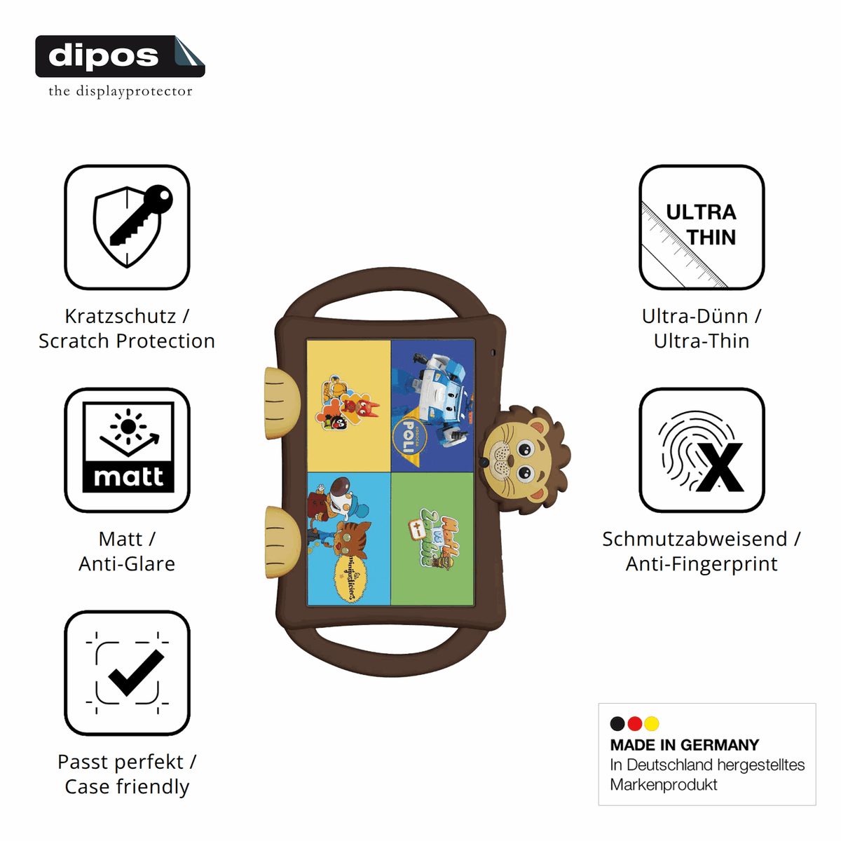 2x Schutzfolie matt für Logicom Logikids Star Display-Schutzfolie
