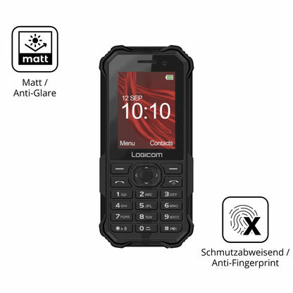 2x 9H Schutzfolie matt für Logicom Xtrem-30 Panzerfolie