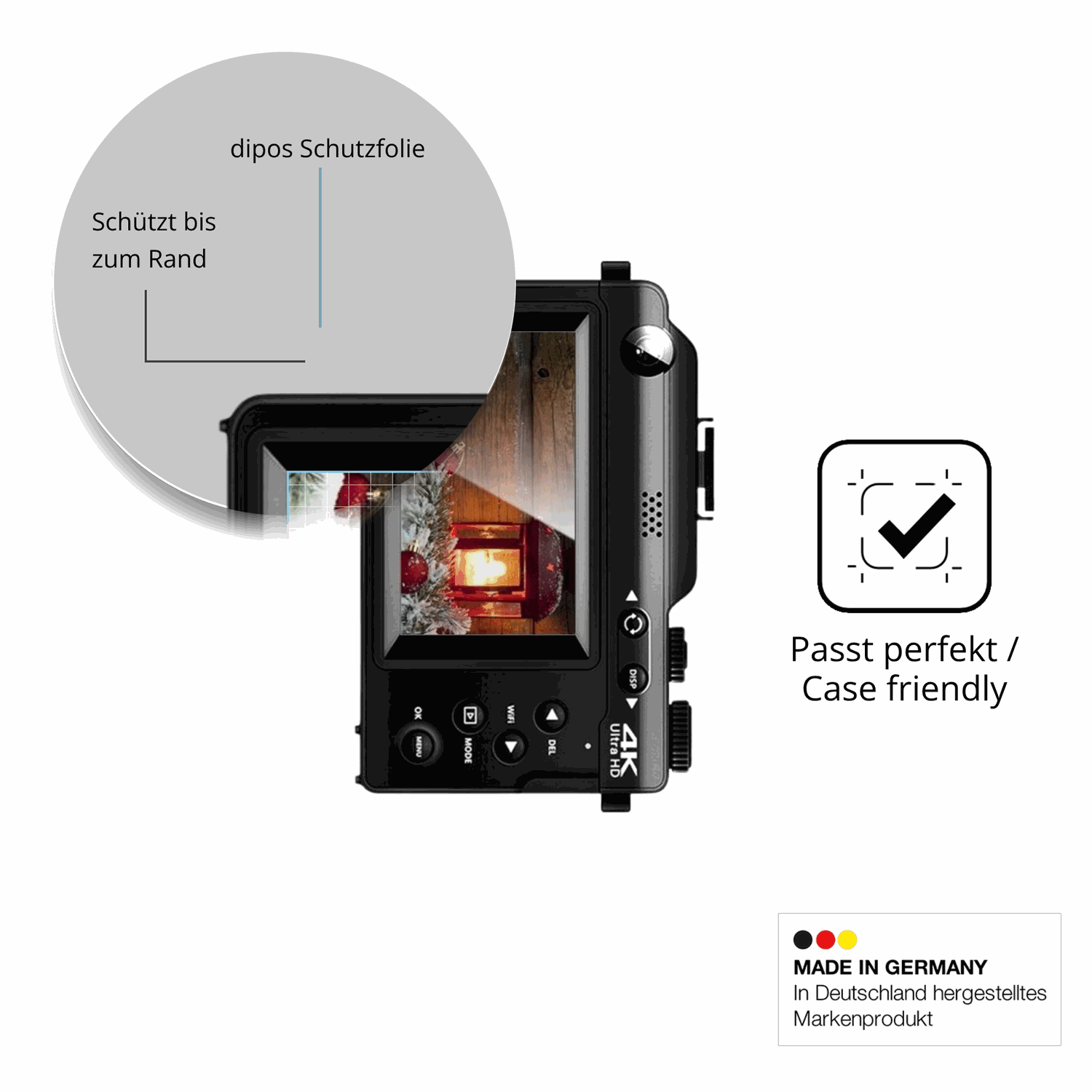 Besonders flexibler Displayschutz mit Anti-Shock-Schicht im Materialmix