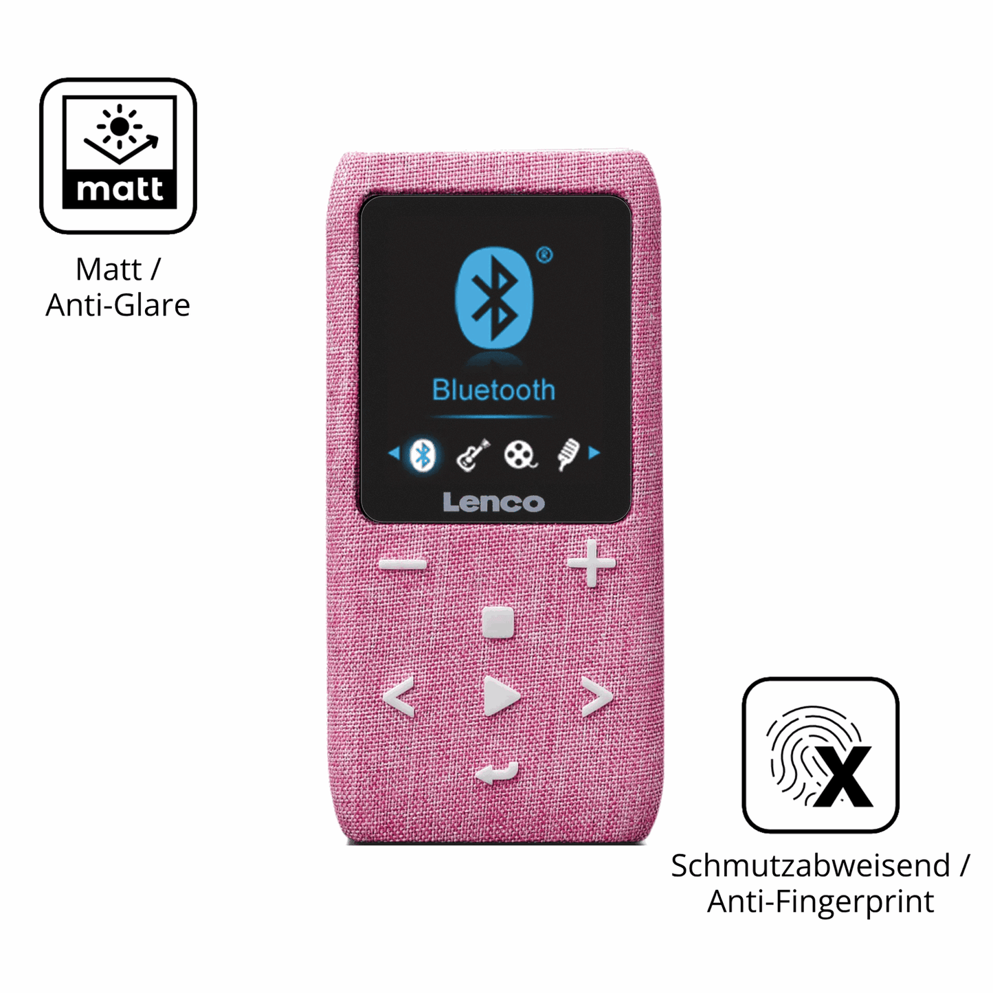 Dünne und entspiegelnde Folie passend zugeschnitten für LUCKDANO MP3-Player