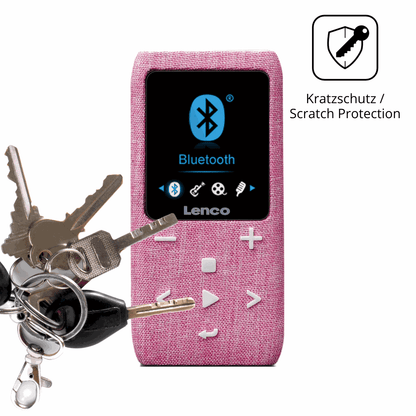 Schutz gegen Kratzer auf dem LUCKDANO MP3-Player Glas durch Schlüssel oder Ähnliches