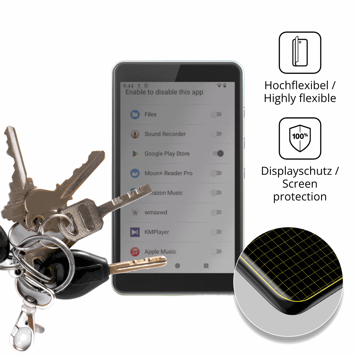 dipos Displayschutz für Luoran M4 Pro, mit Blickschutzfilter und perfekter Passform auch für die Rundungen