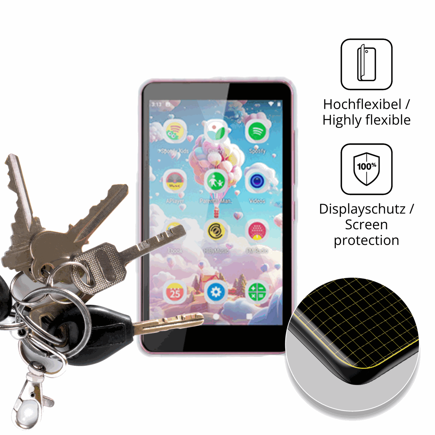 dipos Displayschutz für Luoran M4S, transparente Oberfläche, geringe Dicke und perfekte Passform