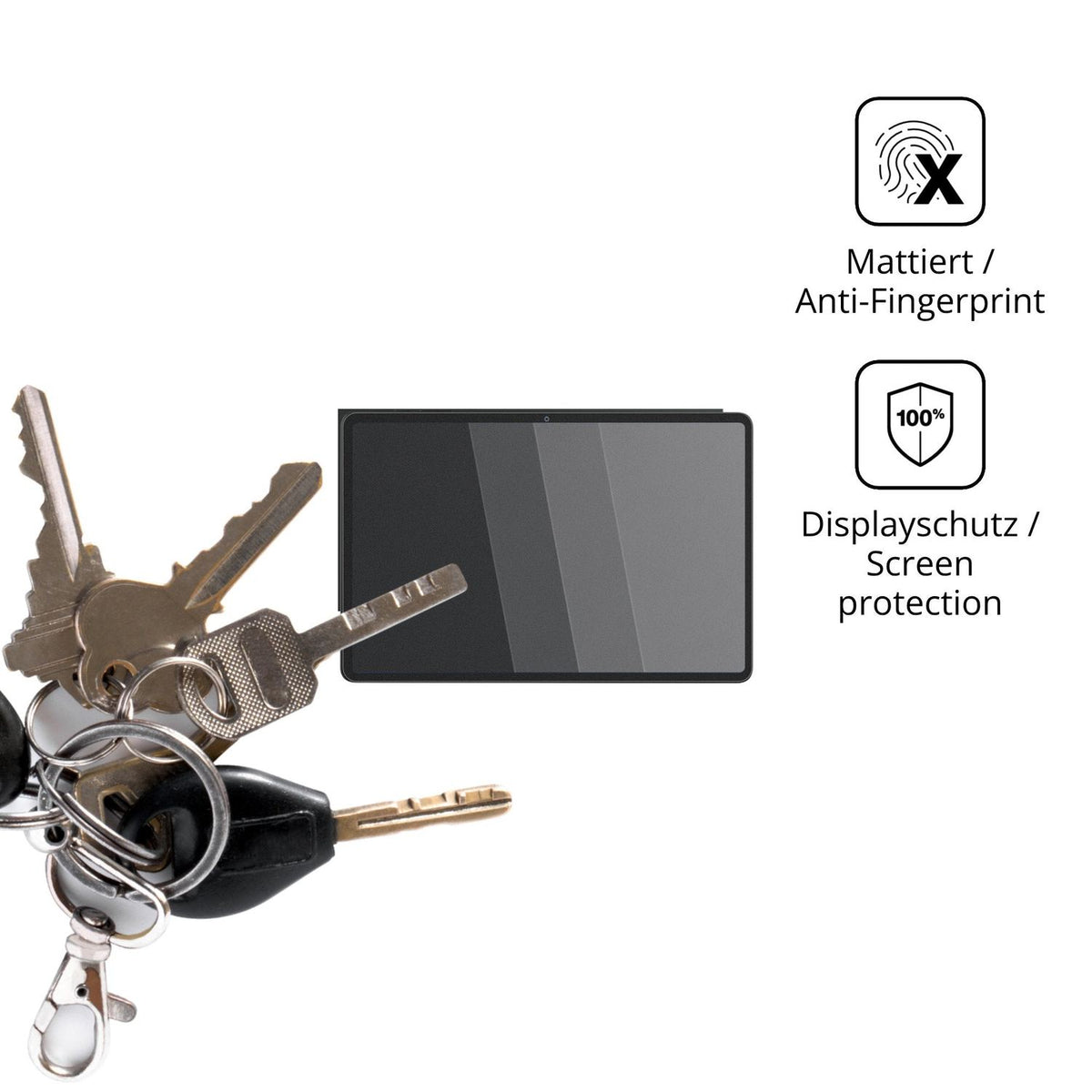dipos Displayschutz für LZF Z Pad 3, mattierte Oberfläche, Blickschutzfilter und perfekter Passform
