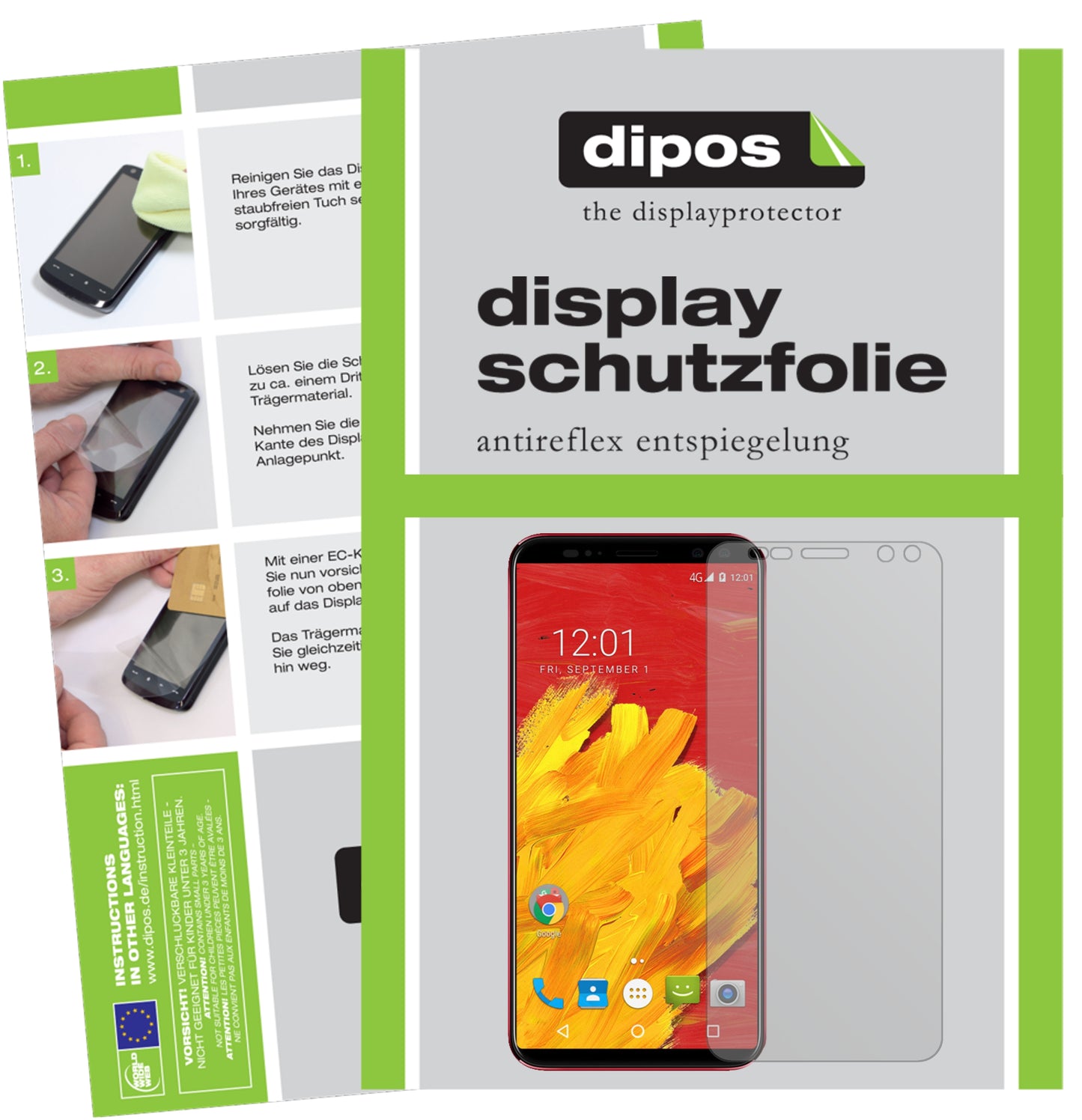 Mattes Panzerglas: Entspiegelte, dünne Folie, Fingerabdruckresistenz und Bildschirmschutz für M-Horse-Pure 3