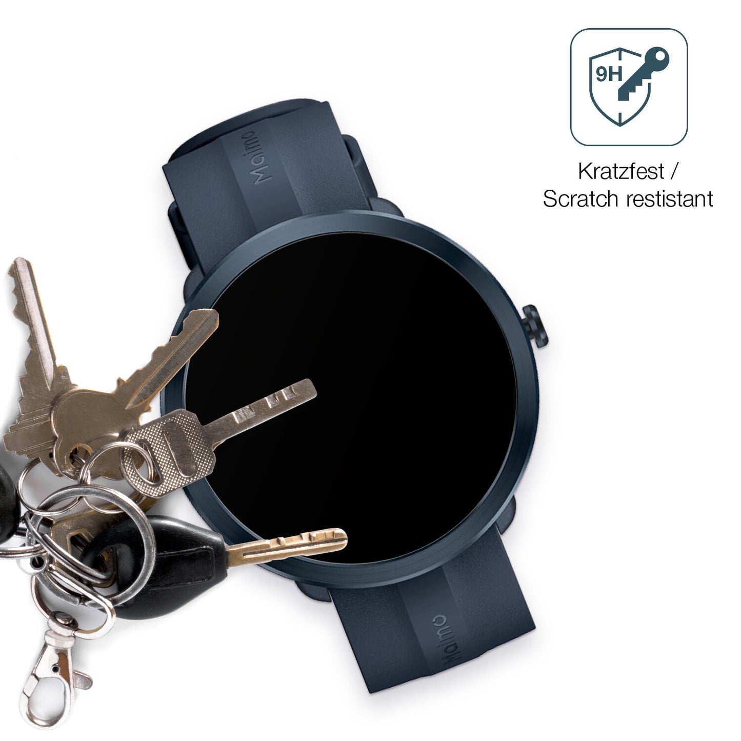 dipos Displayschutz für Maimo Watch R, mattierte Oberfläche, robuste Festigkeit und perfekte Passform