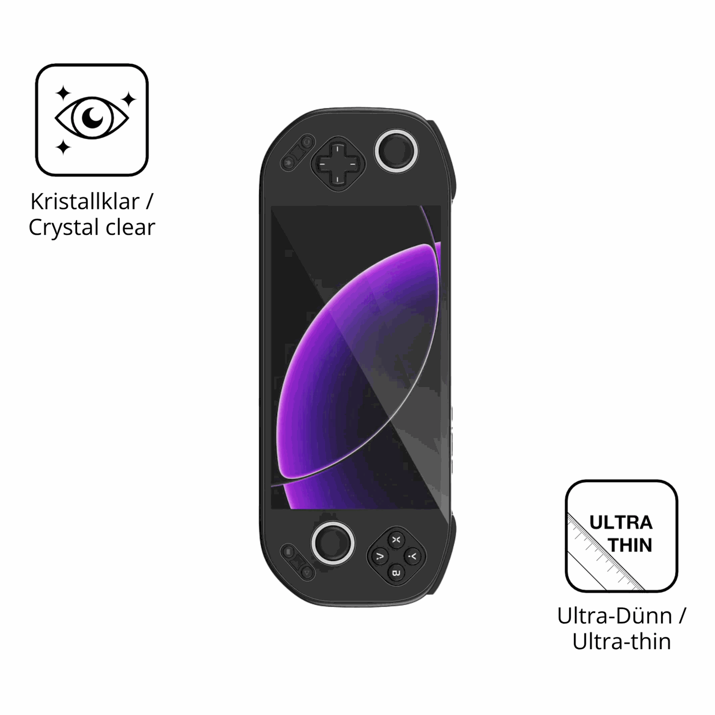 2x Schutzfolie klar für MANGMI Pocket Max Display-Schutzfolie