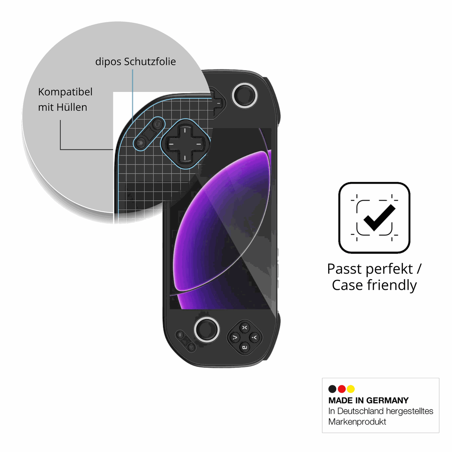 2x Schutzfolie klar für MANGMI Pocket Max Display-Schutzfolie