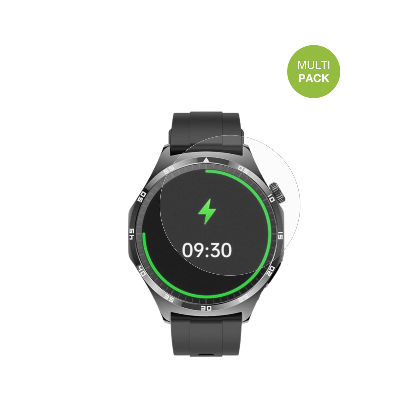 marsyu1.43 zoll smartwatch mit aufgebrachter dipos Displayschutzfolie, die lästige Fingerabdrücke minimiert