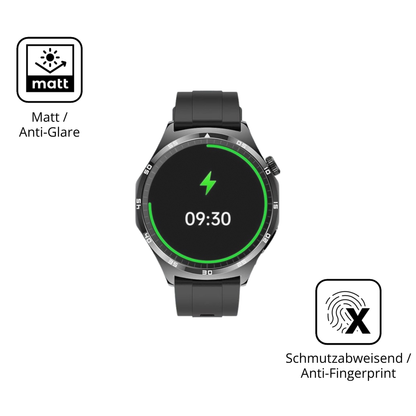 9H Hartbeschichtete, flexible Folie passend zugeschnitten für marsyu1.43 zoll smartwatch