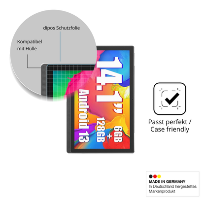 Schutzfolie mit optimaler Passform, zur Verwendung mit Hüllen geeignet
