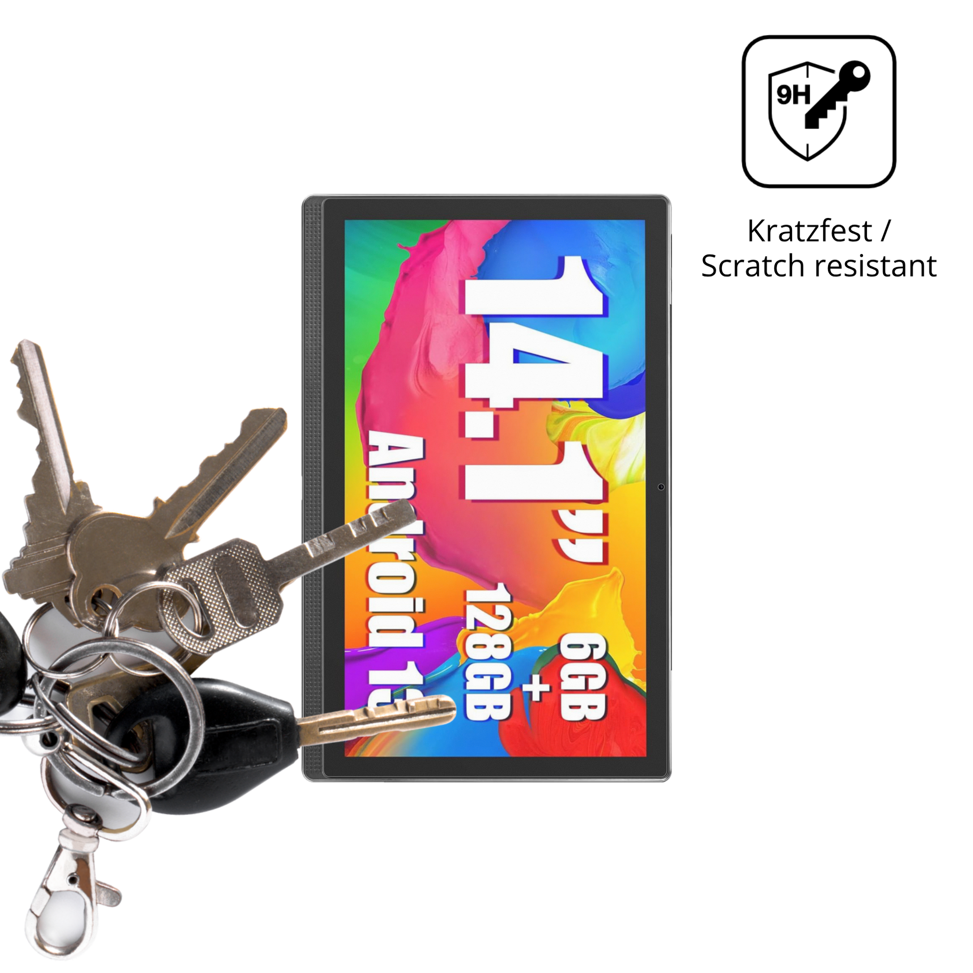 dipos Displayschutz für Masewo 14 Zoll Tablet, mattierte Oberfläche, robuste Festigkeit und perfekte Passform